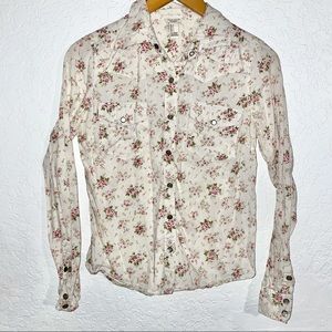 Forever 21 Los Angeles Floral Clip Button Down